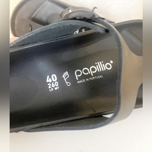 Birkenstock Papillio Gizeh Flex Black Leather Platform Sandals Size 9 NWT - Picture 10 of 16